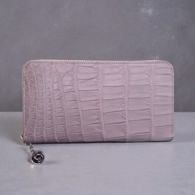 新春スペシャルSALE |ミンクカラー マットクロコダイル ラウンドファスナー財布（限定1本）
