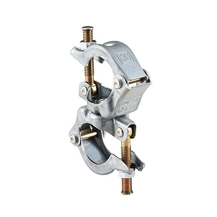 KS パイプクランプ 自在型 兼用 Φ48.6から42.7 ZA-JNF 25個 国元商会 クニモト 1030035 kms (個人宅配送不可)パイプ通しを結合する、ナット抜け止め加工のKSオリジナルクランプ。高耐食性溶融メッキ鋼板を採用、サビに強い。電動工具対応。業界最軽量クランプ