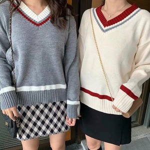 Vネックラインニット　AJ11013-A013