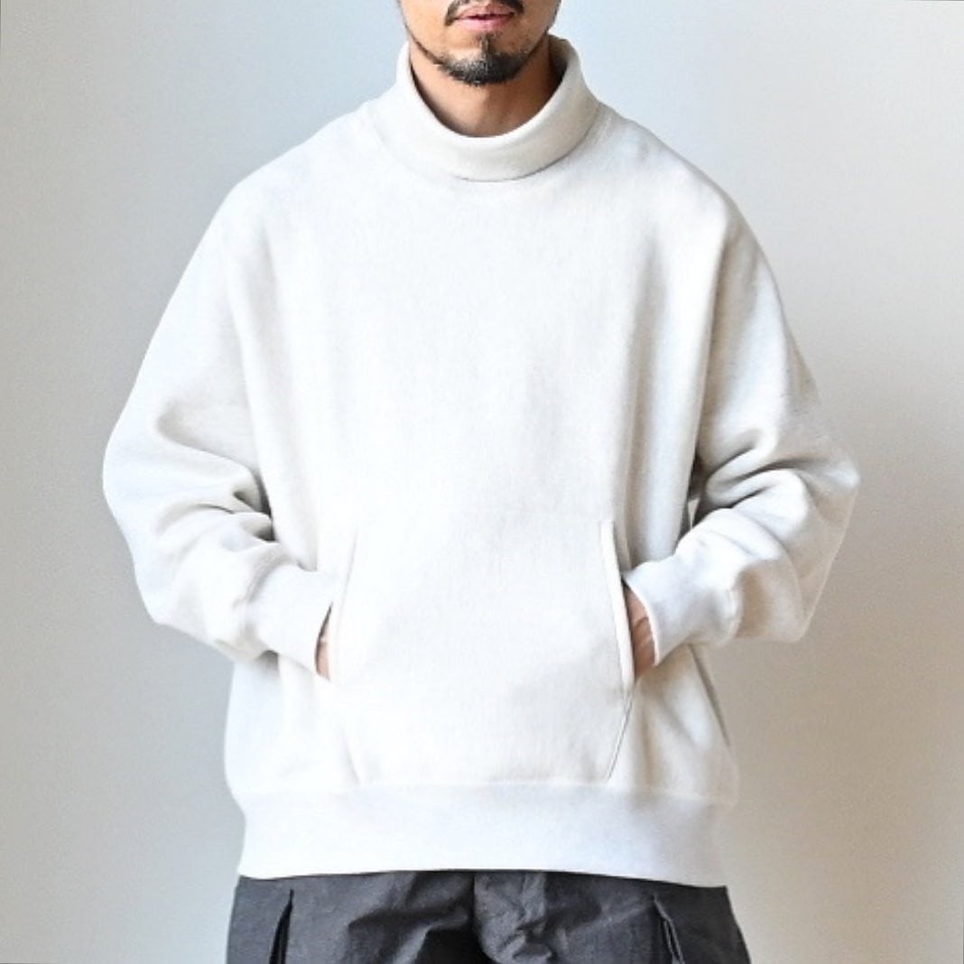 【STILL BY HAND】KNIT NECK SWEAT PULL OVER スティルバイ