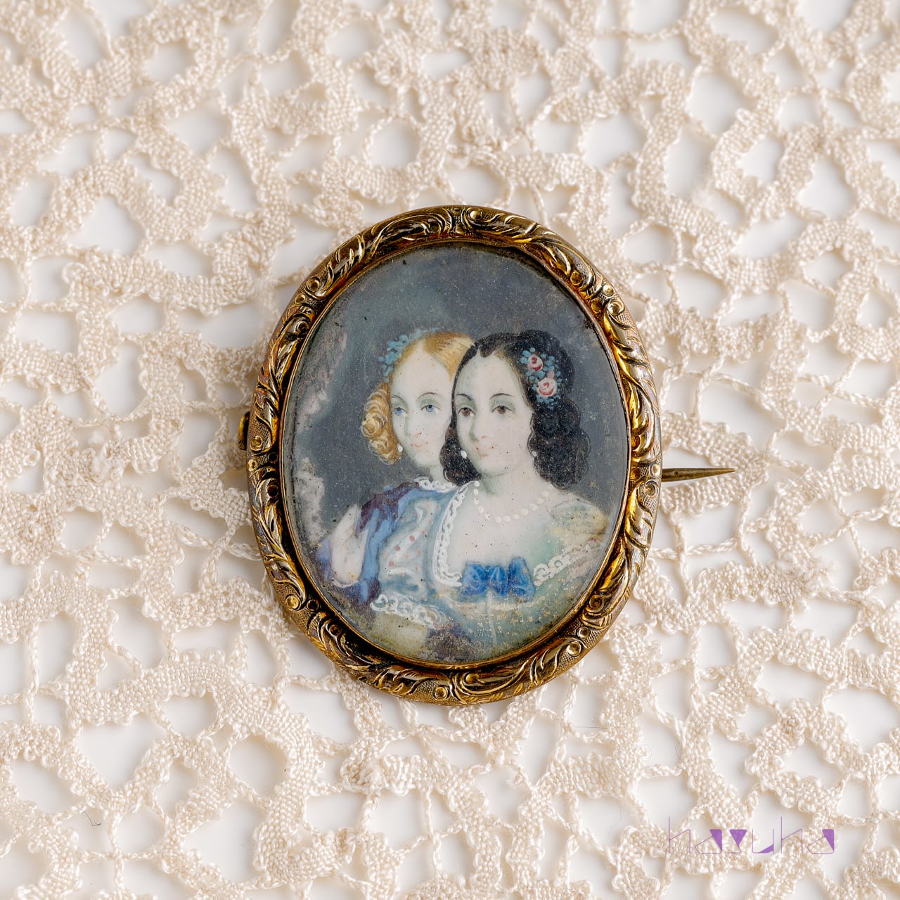 アンティーク ミニアチュール ゴールドプレート コッパー