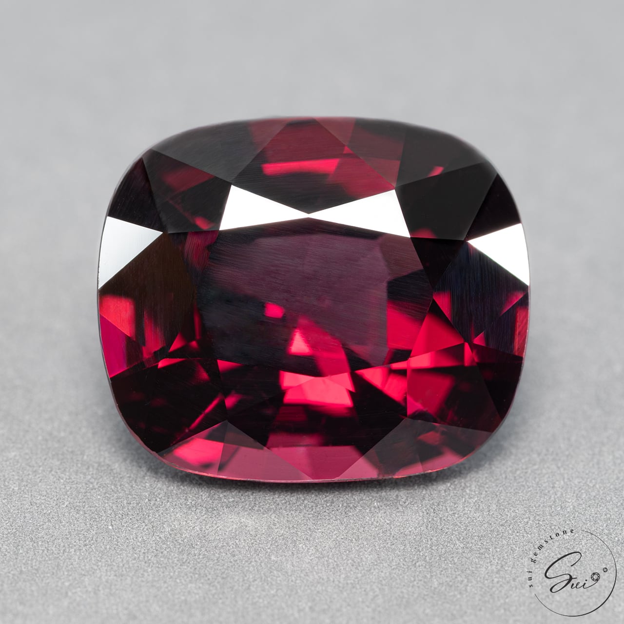 天然【非加熱】スピネル・パープリッシュレッド 6.06ct GIA鑑別書