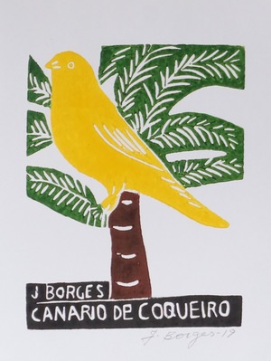 J.BORGES ジョタ・ボルジェス 木版画S【CANARIO DE COQUEIRO】