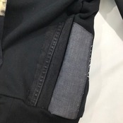 【 hoodie11】 Remake Hoodie black × denim