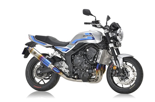 CB1000F('25～)/SE('26～) ワイバン ラウンド チタン  フルエキゾースト  UPタイプ チタンドラッグブルー [WH66-U1DB]