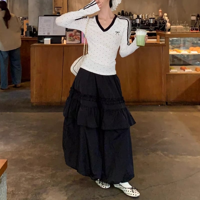 Tiered balloon skirt B4046 | Mbeaute