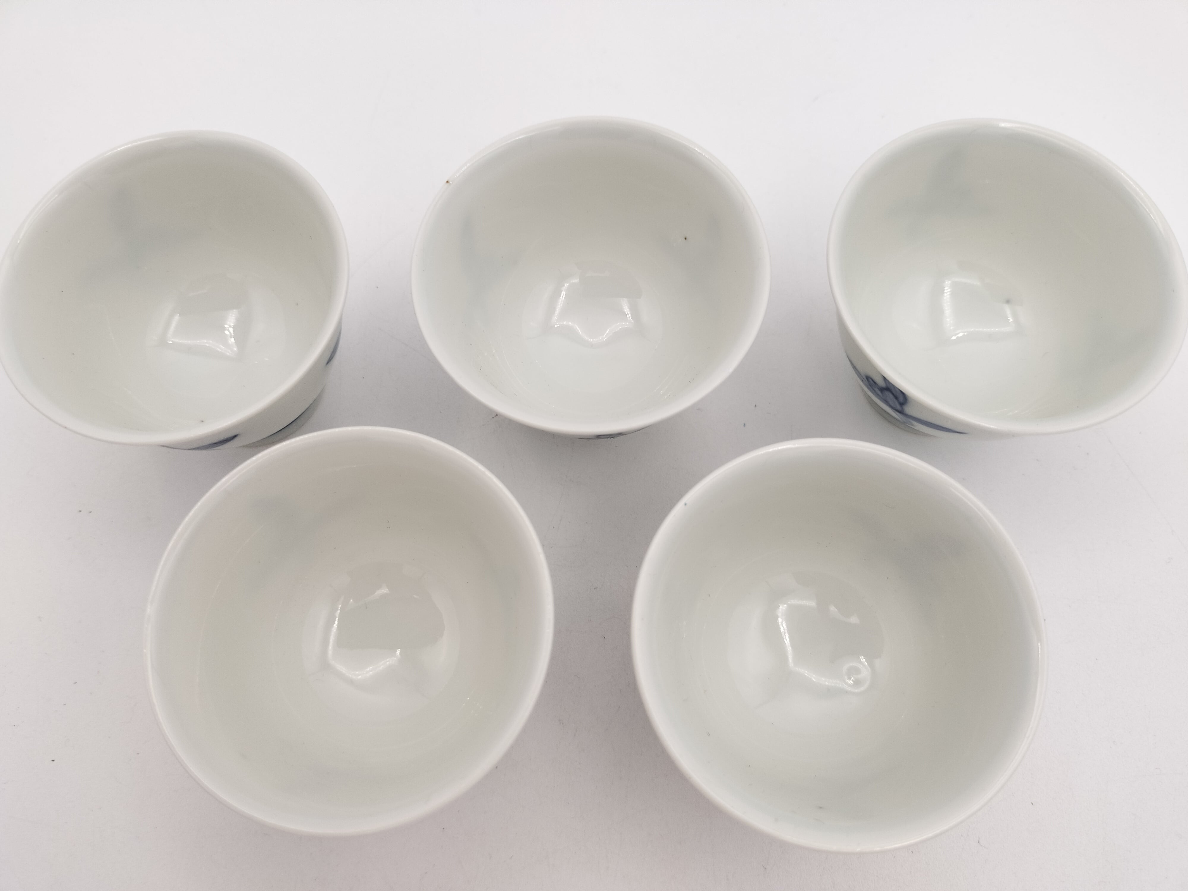 出物】煎茶 茶碗 5客セット 青ラン絵 山幸作 a954 | 有限会社いとお