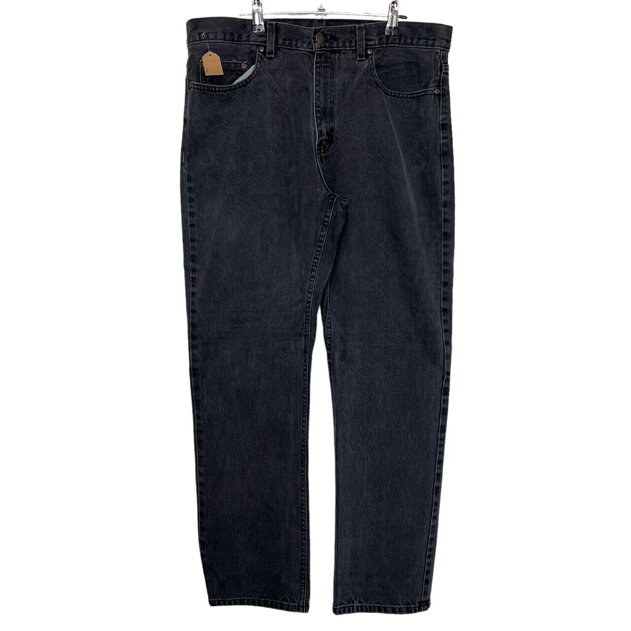 W34×L30#裾上げ済み】FADED GLORY ブラックデニムパンツ コットン100 