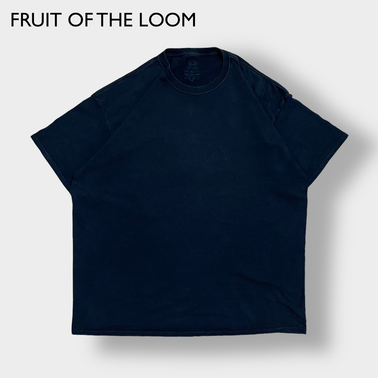 【FRUIT OF THE LOOM】無地 Tシャツ 2XL  ビッグサイズ プレーン 黒t 半袖 夏物 US古着