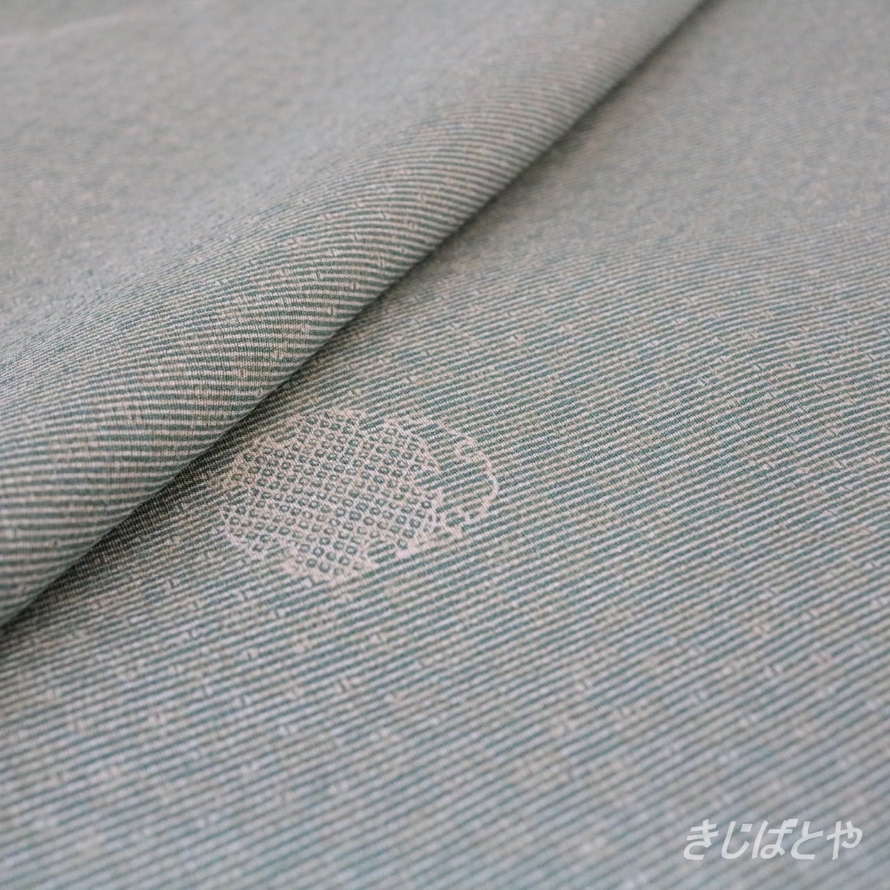 正絹ちりめん 竹縞に雪輪の江戸小紋 単衣 | きじばとや