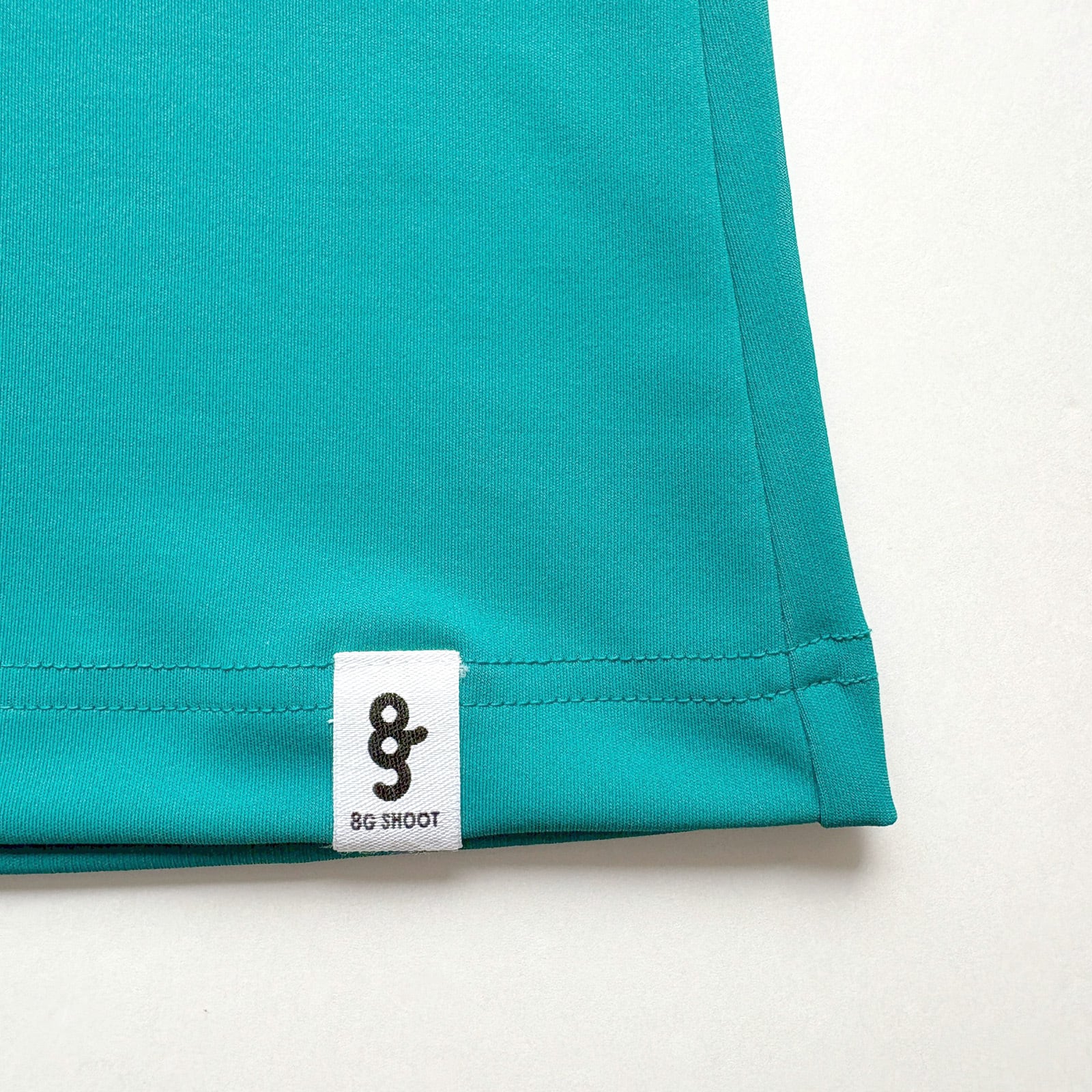 8G SHOOT モックネックシャツ TURQUOISE/BLACK L WOMEN'S】LOGO PRINT MOCK NECK SHIRT -TURQUOISE / BLACK- | 8G SHOOT