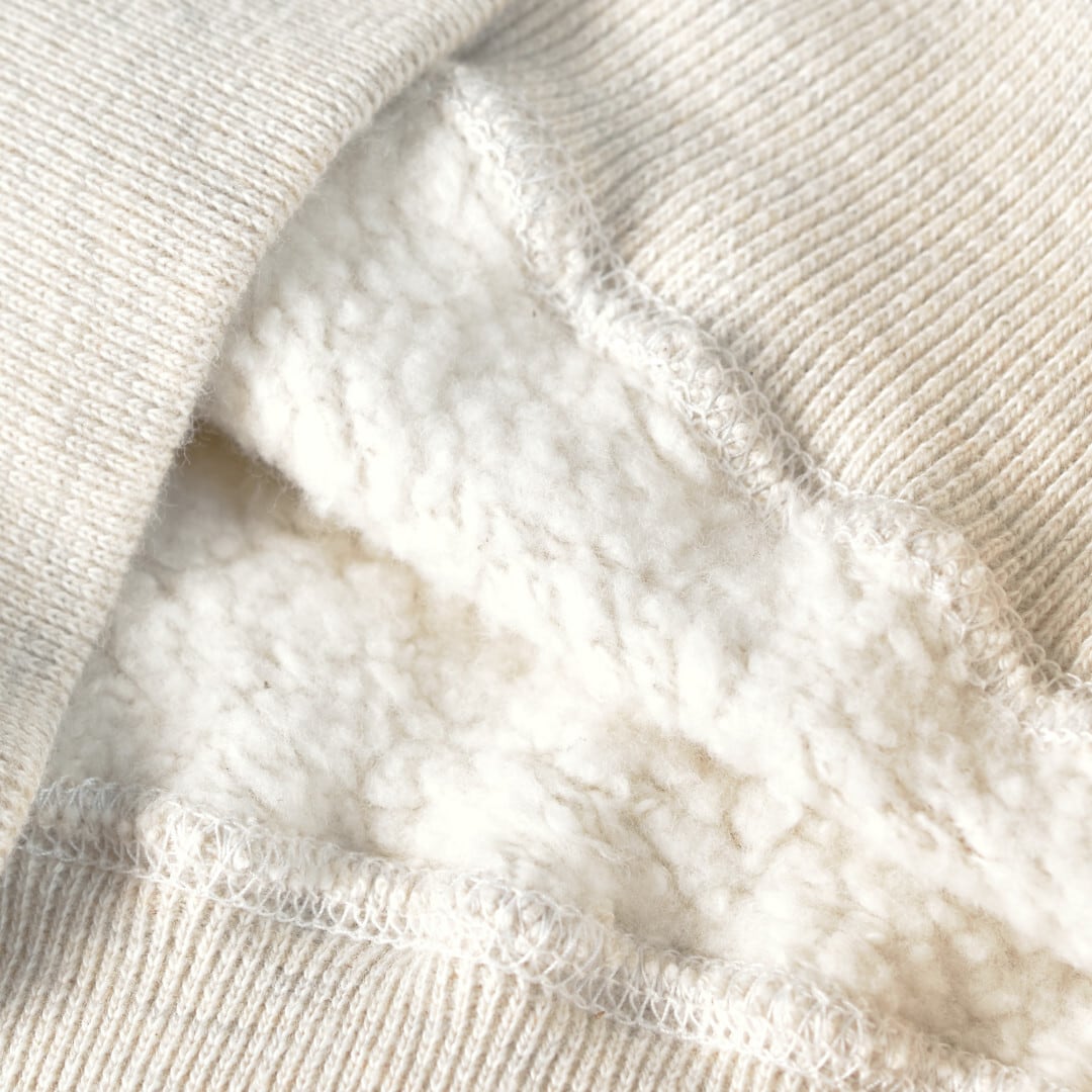 Kepani ケパニ ラフィー裏起毛 HARRIS-Ⅱ GUSSET CREW・オートミール【送料無料】