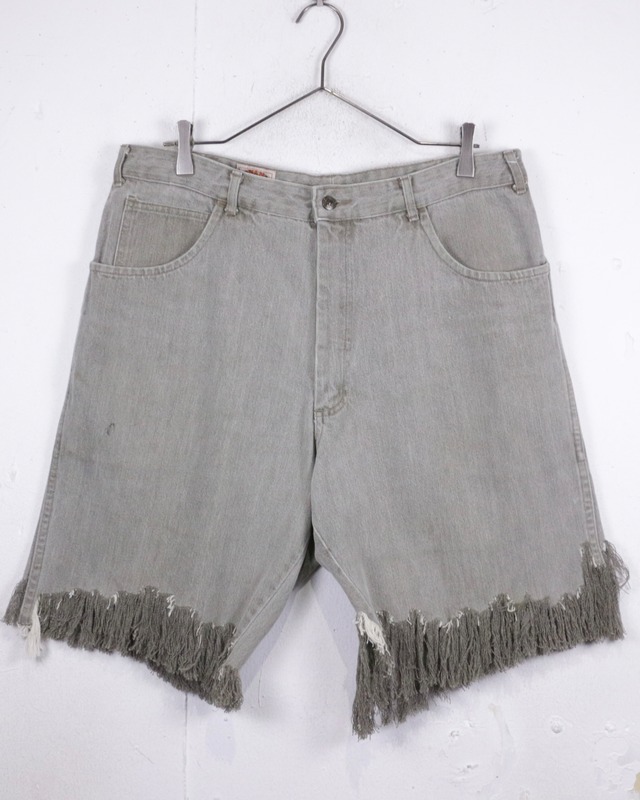 【Caka act2】"BANANA REPUBLIC" Fringe Custom Vintage Denim Shorts