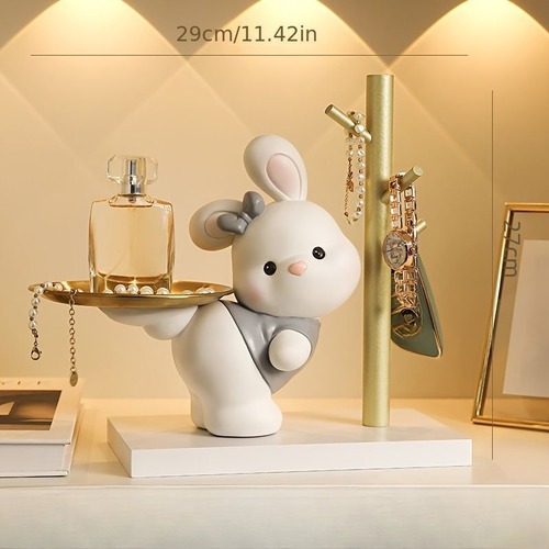 うさぎ 小物入れ 小物トレイ かわいいトレイ ２色展開 ピンク グレー おしゃれ インテリア リビング 玄関 キートレイ