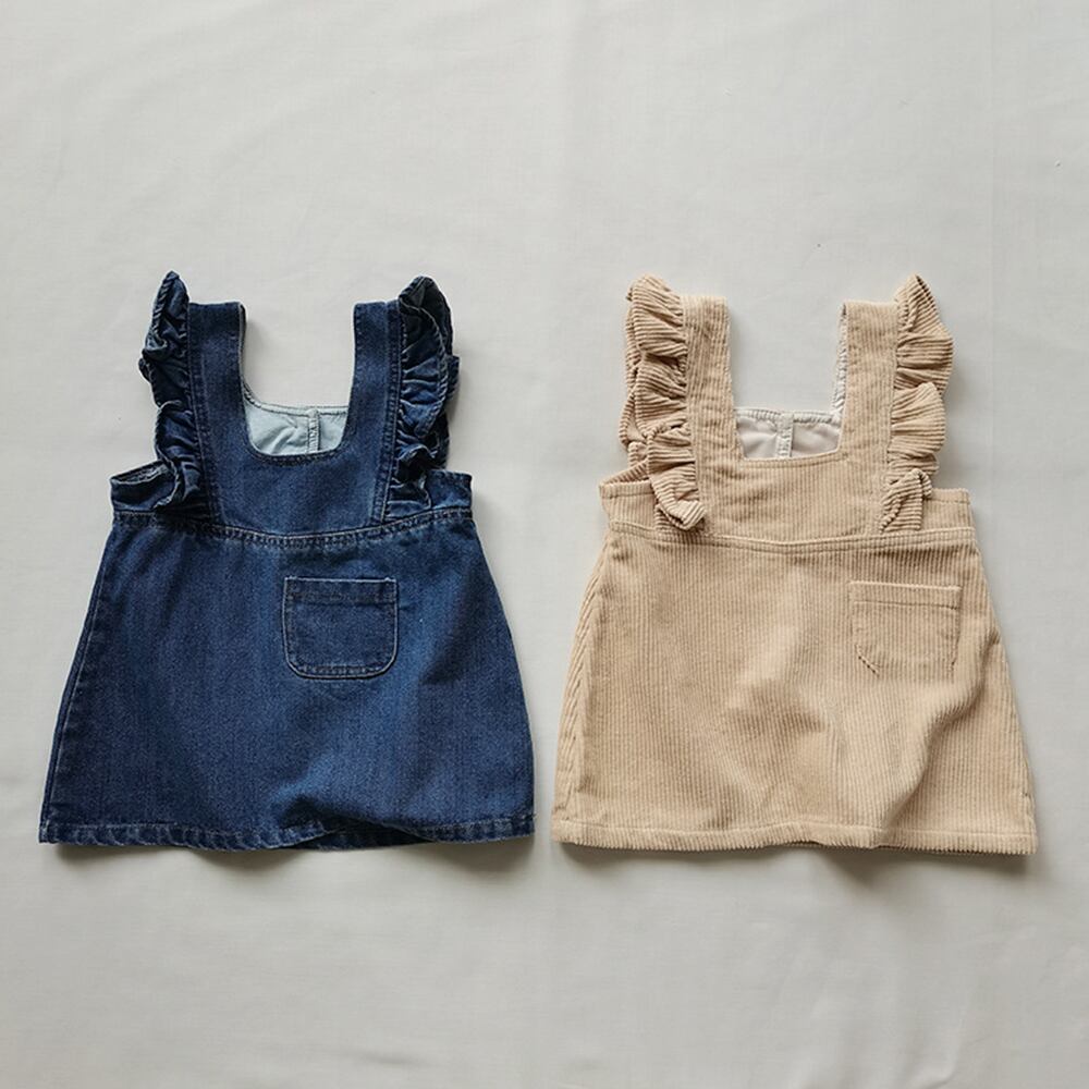 【BABY&KID】韓国風 フリルサロペット