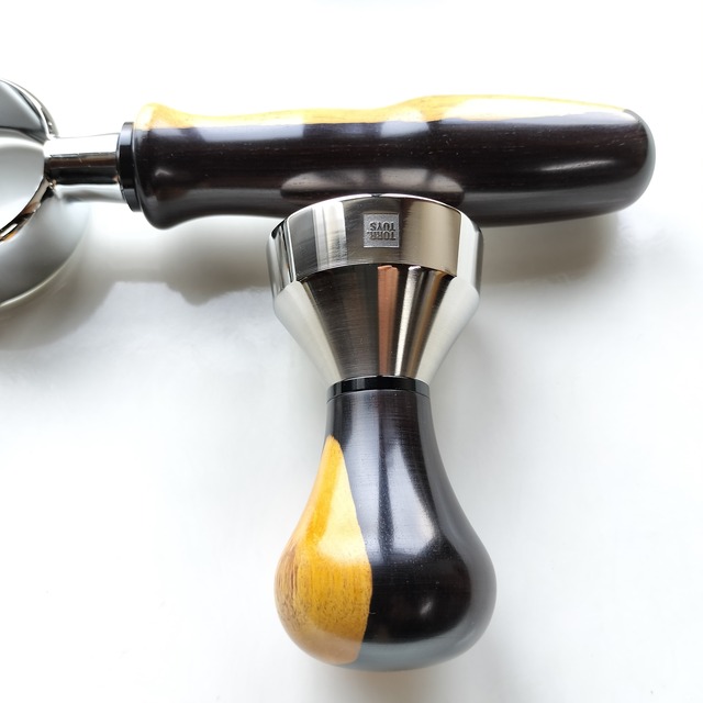 【パヴォーニ ミレニアム用set 】51.3mmGFタンパー + 深型BLPF Africanblackwood LM