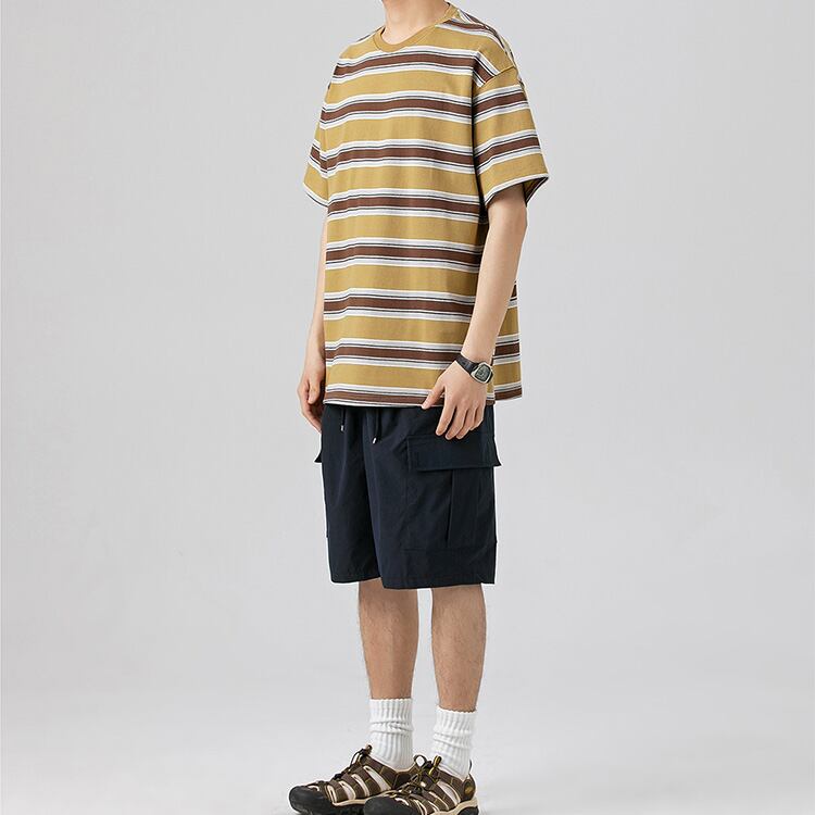 ★ROUND NECK STRIPE T-SHIRT　　　A0655