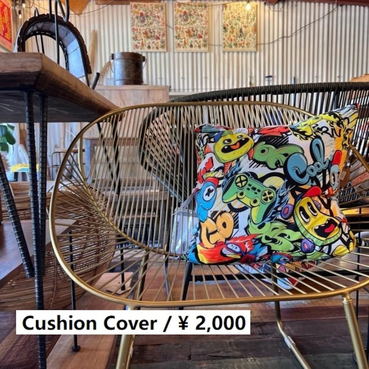 TOPANGA Homefurnishing アメリカンコミッククッションカバー 45×45cm game monster クッションカバー アメリカンコミック ポップアート