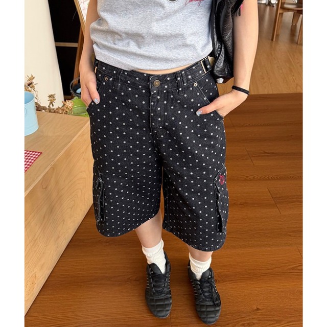 dot cargo cropped denim　ドットカーゴクロップドデニム　J1936