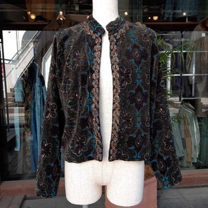 Vintage belour beads jacket / ヴィンテージ ベロア ビーズ ジャケット