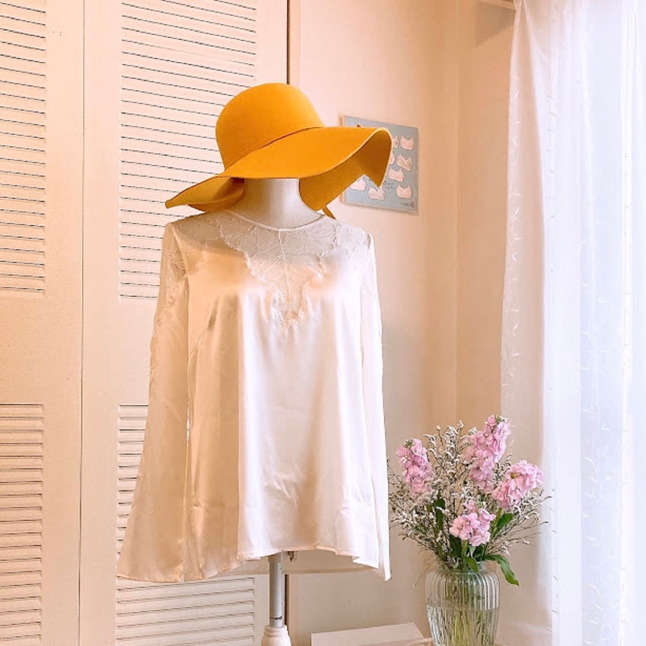 Oscalitoオスカリート/シルクトップス/ 高級/サイズ5(17~19号)グラマーぽっちゃりさん、高身長の方におすすめ!<10316>