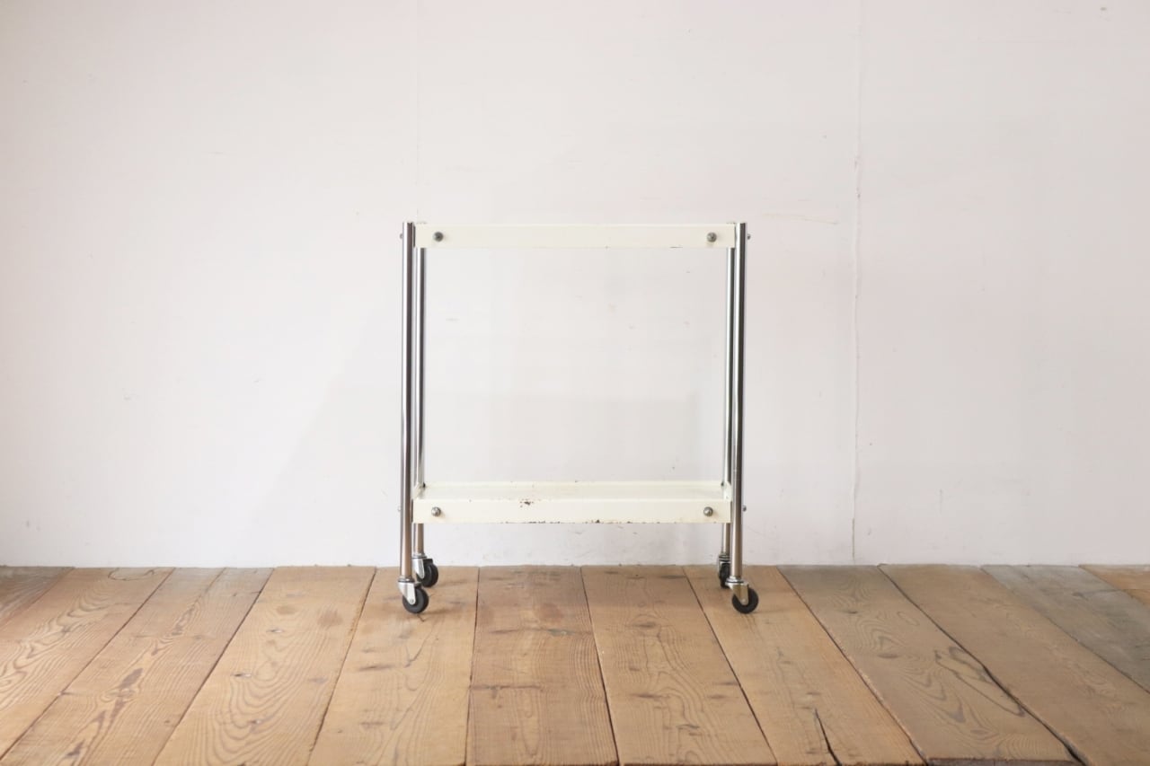 ヴィンテージ ワゴン キッチン トローリー 収納 キャスター スチール