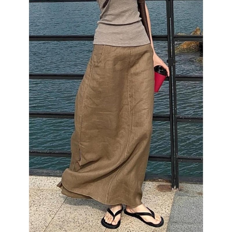 【お支払い専用ページ】long A-line slit skirt 102810 Lサイズ