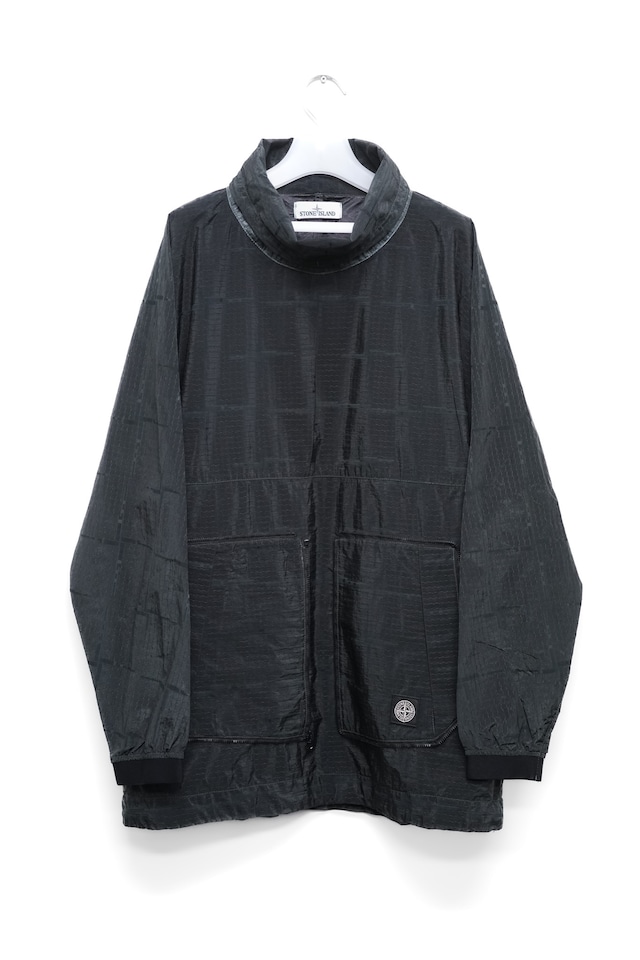 16AW "STONE ISLAND" SI-HOUSE-CHECK-JAQCUARD-ON-NYLON-METAL-BLACK-WATRO Pullover Jacket