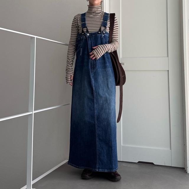【受注予約：9月中旬入荷予定】Denim Suspenders Jumper SK/blue
