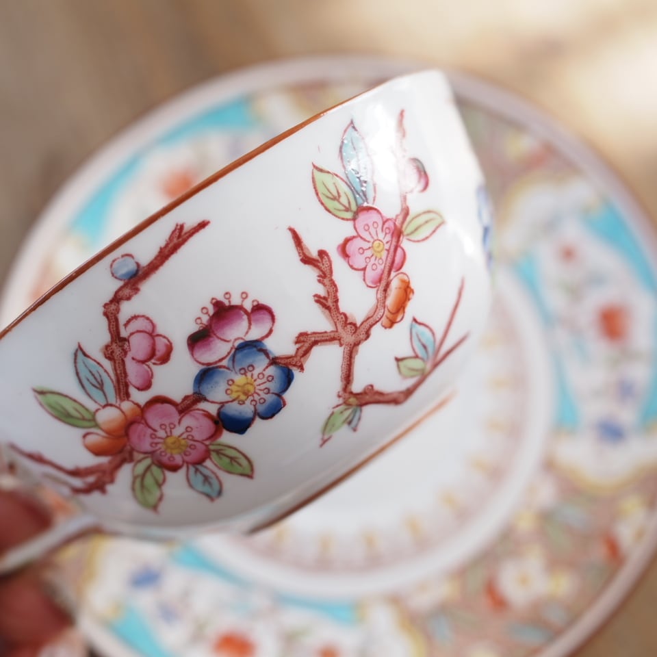 訳ありフランスアンティーク サルグミンヌ ミントン252＆767 カップ