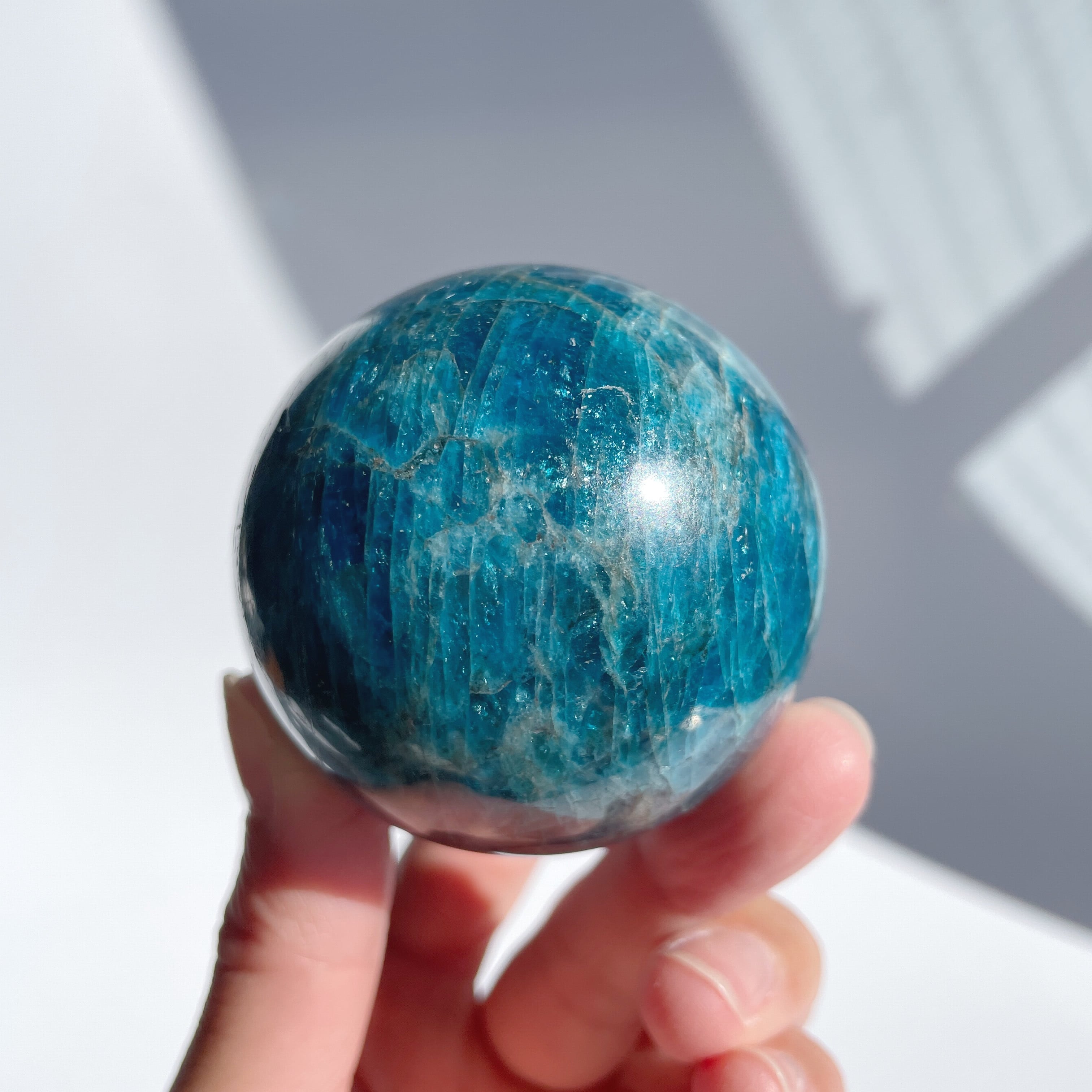 ブルーアパタイト スフィア03◇Blue apatite◇ 天然石・パワーストーン