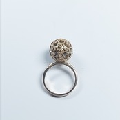 K18 Utopara Tahitian Pearl, Brown Diamond Ring