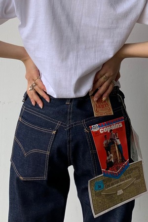 70s straight denim pants / dead stock