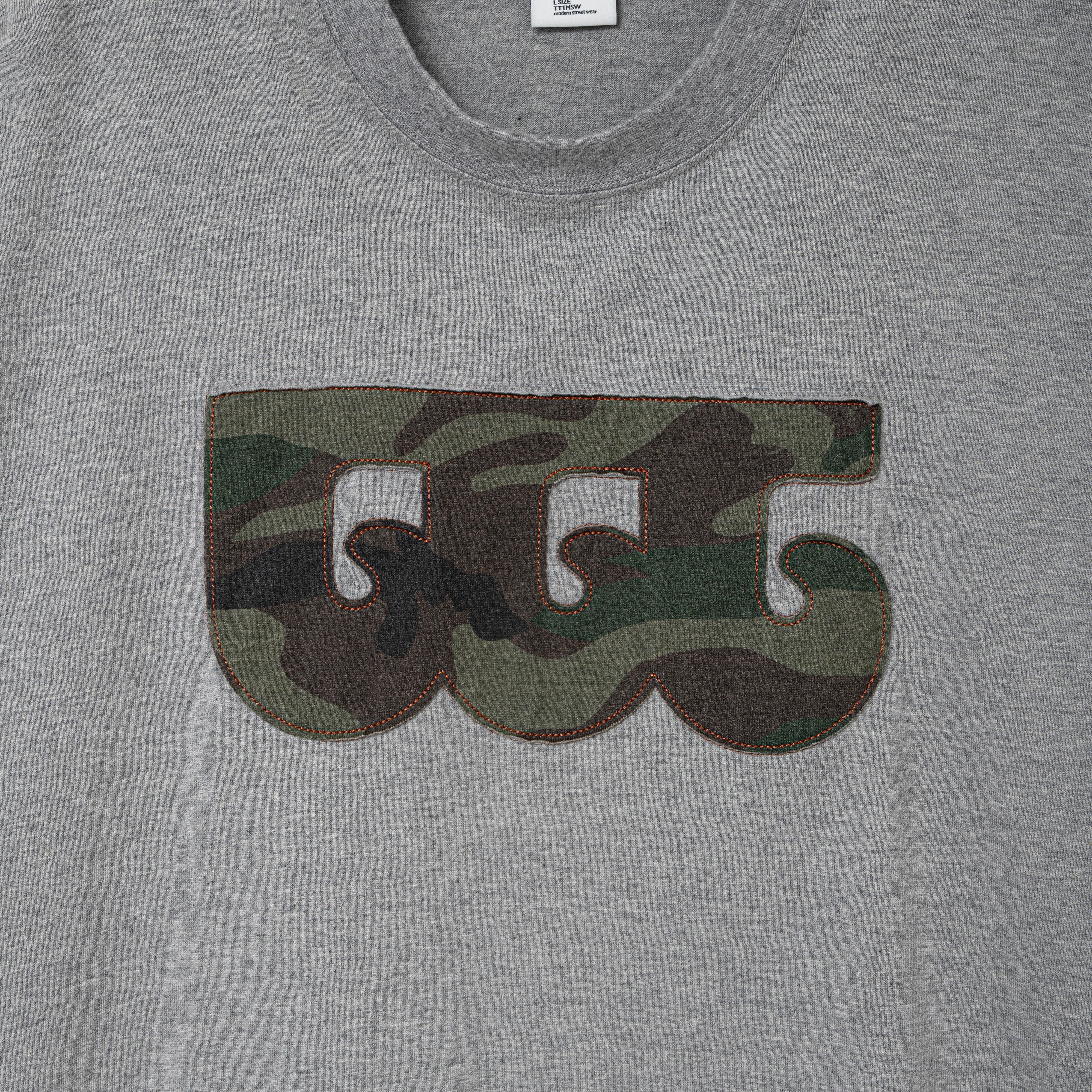 TTT wave logo T-shirt（GREY × CAMO） | TTTMSW