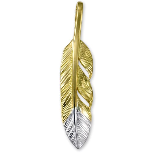 【鷲見太郎 Pendant ペンダント】S K18イエローゴールドフェザー925トップペンダント01【送料無料】