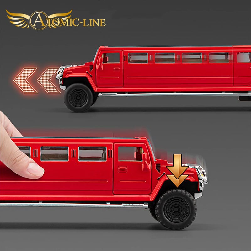 ハマー H2 リムジン 1/32 ミニカー 全3色 ライト点灯 エンジンサウンド