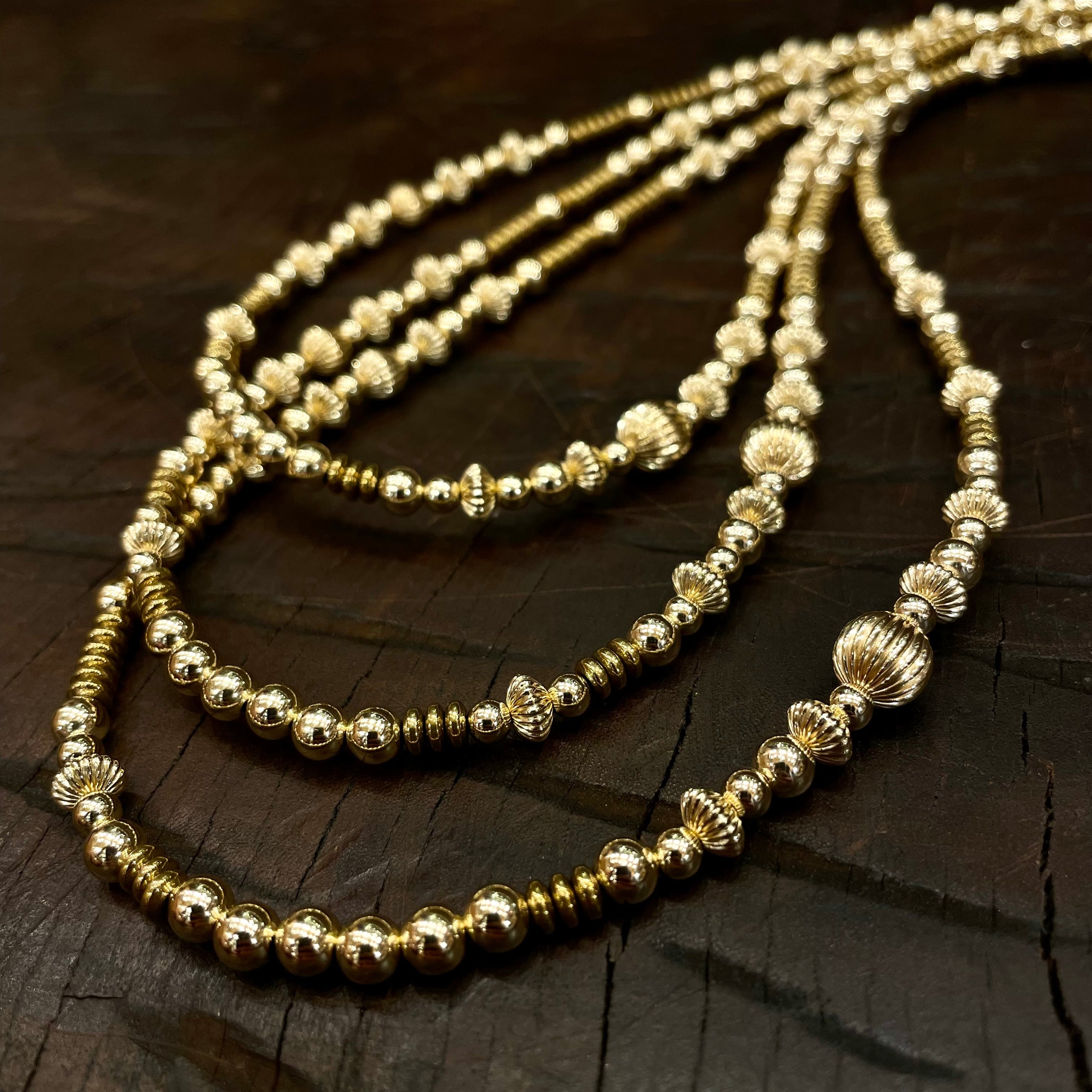 BlueSunshineTrading brightネックレス 50cm ブライト（Bright）ネックレス（Wave S Hematite All Gold）50cm