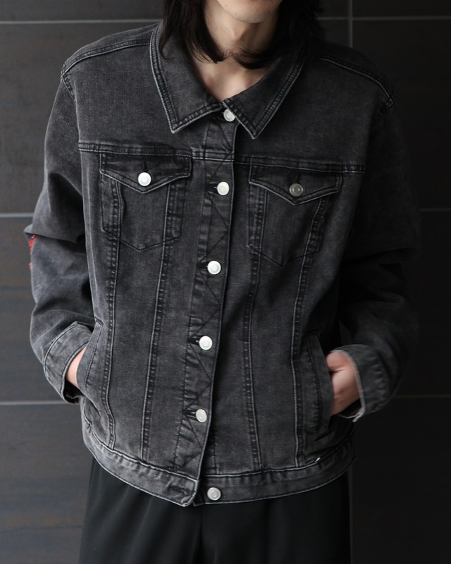 Heart Design denim jacket