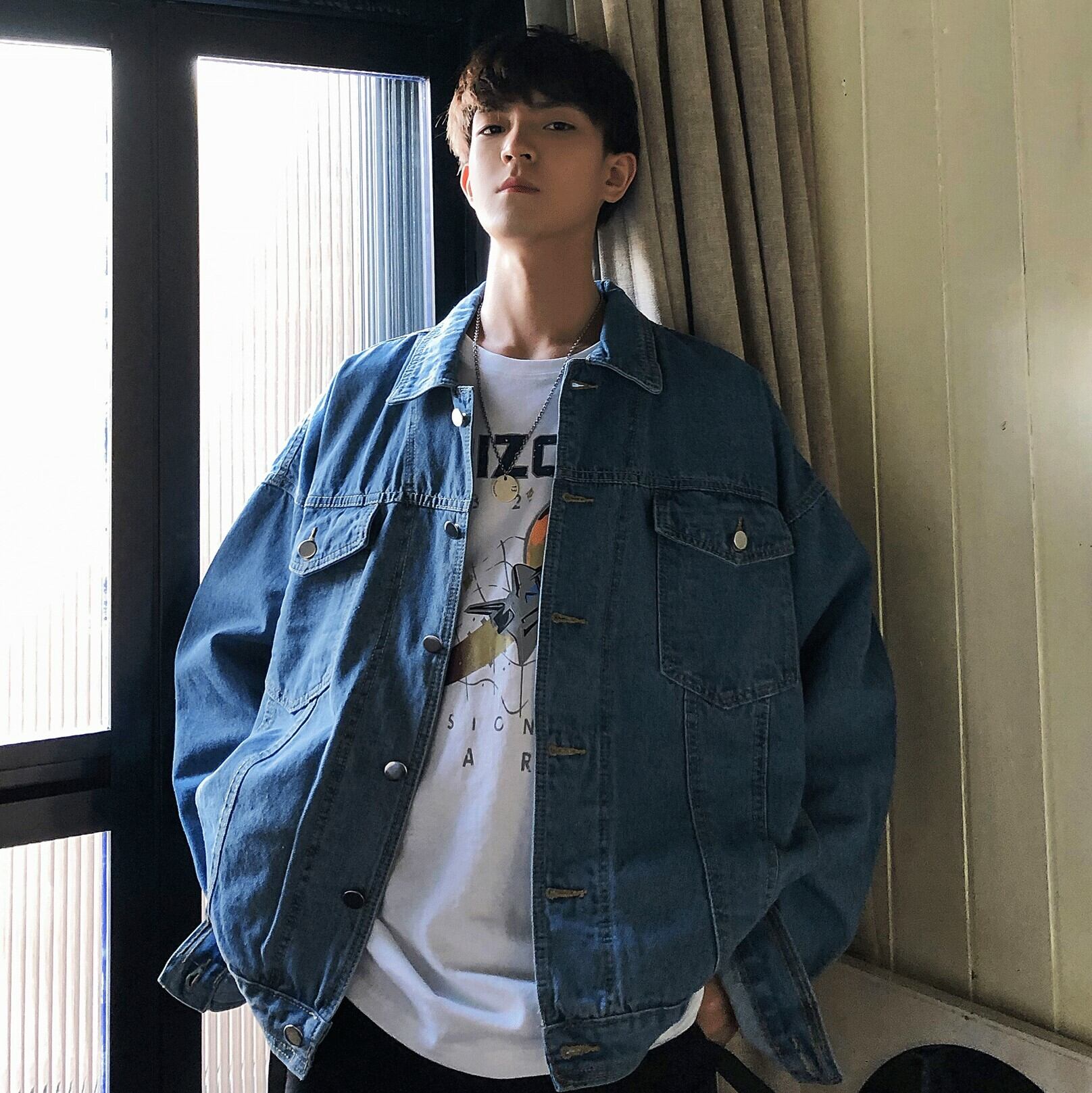 全2色 デニムジャケット アウター 羽織 カジュアル シンプル