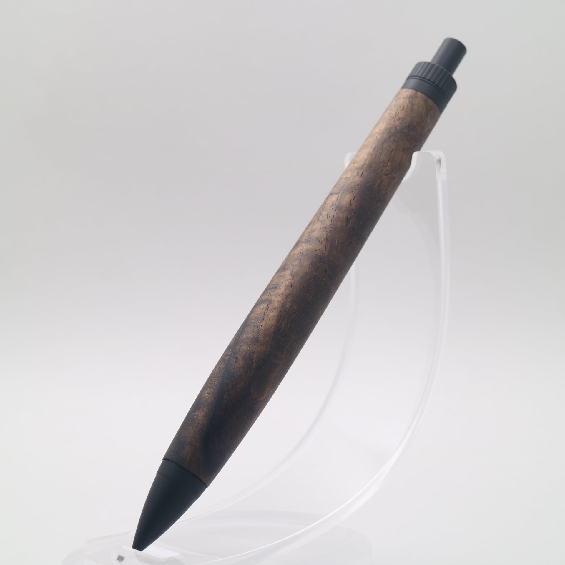 木軸ペン/黒柿 黒柿 × マットブラック｜木の質感を楽しむ木軸ペン｜250706