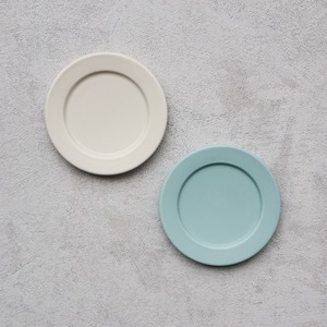 波佐見焼　Futazza 　カップボウルの蓋（ソーサー）小皿（ミント・ホワイト）8-099
