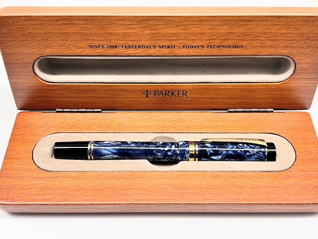 '90s　パーカー デュオフォールド マーブルブルー インターナショナル 旧　PARKER Duofold International　（細字）　18K　　　　　02423