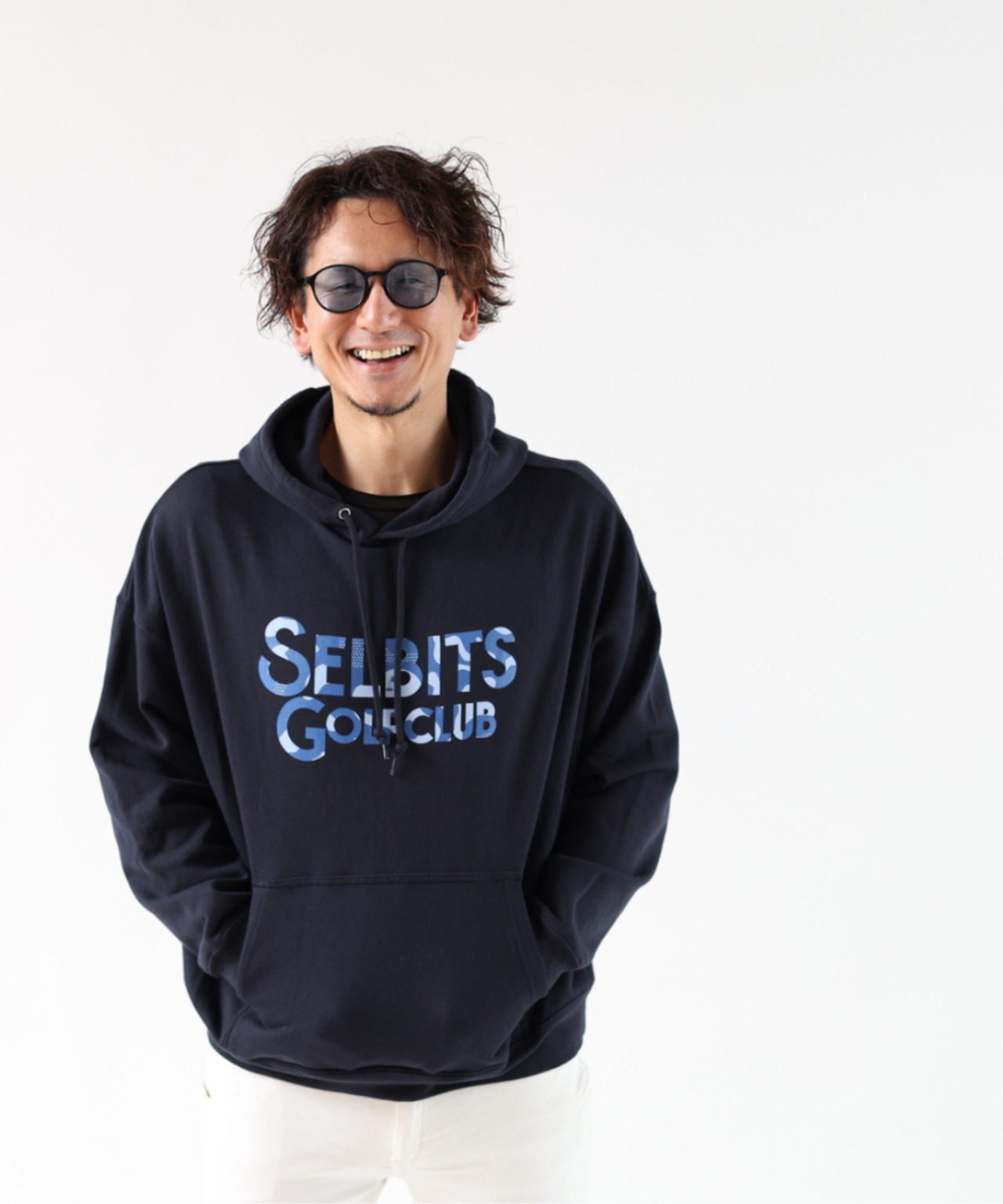 LOGO BLUE CAMOUFLAGE PARKA ”navy” / 迷彩ロゴパーカー