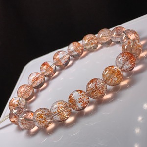 無垢水晶×レピドクロサイト☆レピドインクォーツブレスレット