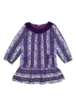 DoReMi Unique Series – Purple Floral Corduroy Collar Dress