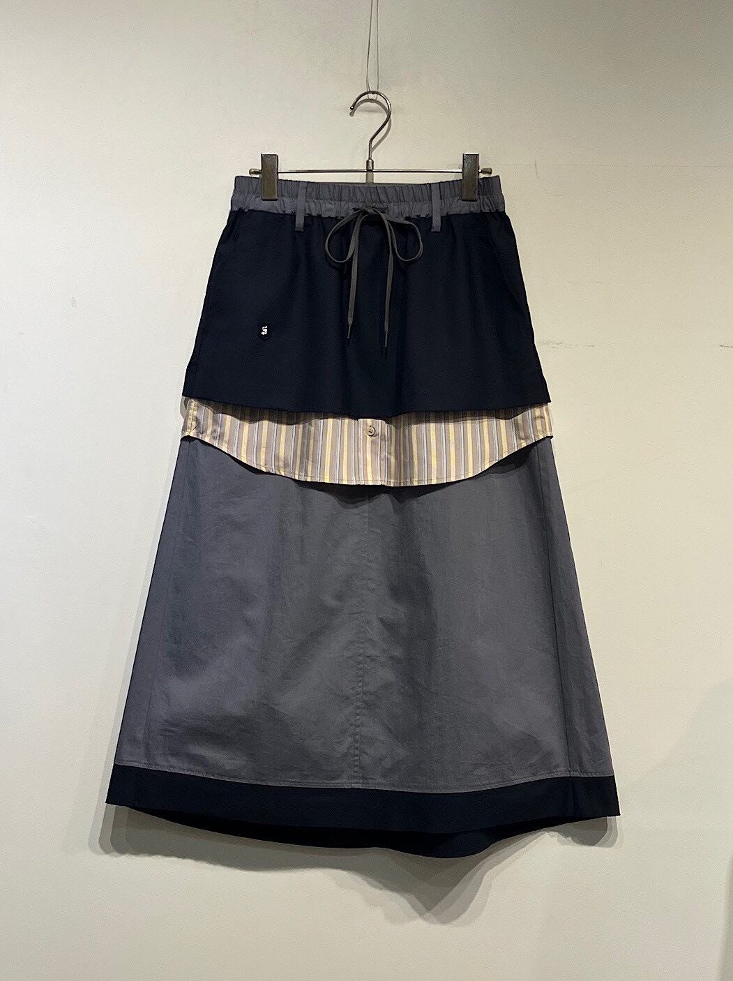 BLANC basque 異素材ドッキングスカート