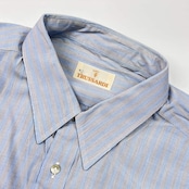 TRUSSARDI トラサルディ ストライプ 長袖シャツ /ブルー×グレー メンズ
