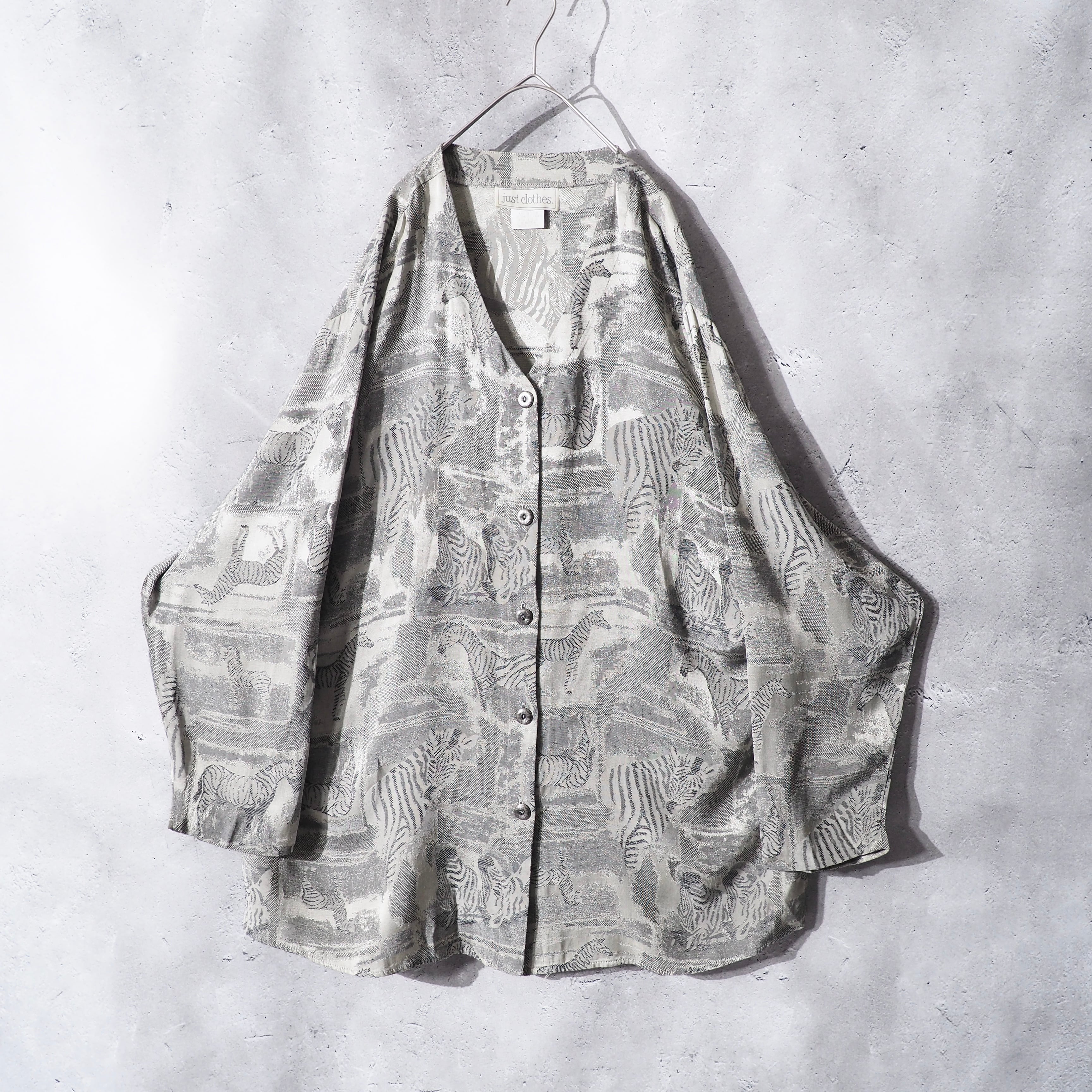 " Made in USA " Hide Zebra embroidery Design vintage loose cardigan jacket