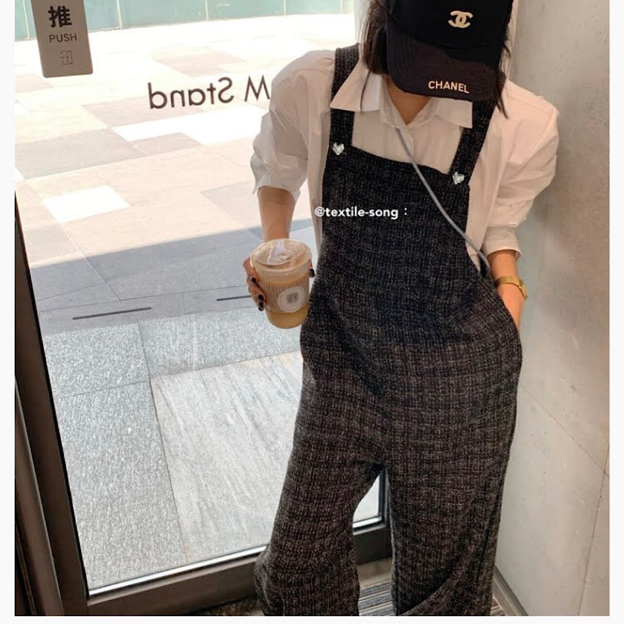 レディース 秋冬 ジャンプスーツ サスペンダー ワイドパンツ