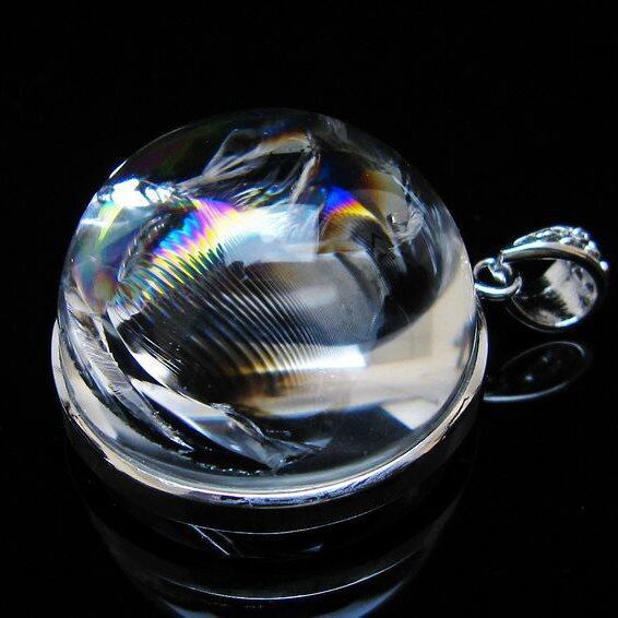 アイリスクォーツ 水晶 ペンダント 虹入り 一点物 112-12439